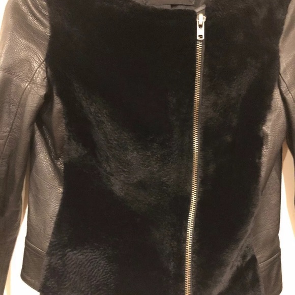 A.L.C leather, fur, silk lined jacket - Picture 2 of 6